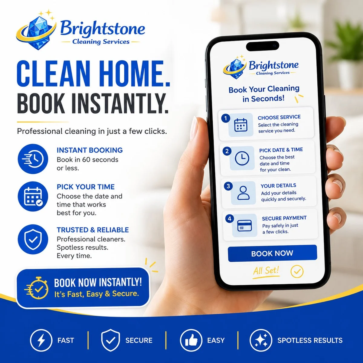 Book house cleaning instantly online — Brightstone Cleaning Services Columbus OH